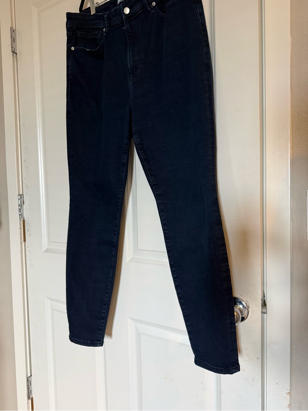 Good American Always Fits Good Legs Skinny Jeans Size 14-18 Dark Wash Stretch - Picture 6 of 9